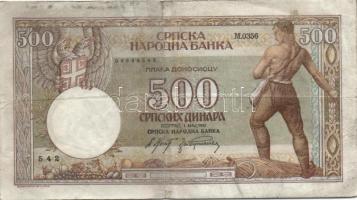 Szerbia/ II."V.H." német megszállás 1942. 500D T:II/III