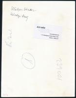 cca 1970-1980 Weöres Sándor (1913-1989) és Károlyi Amy (1909-2003), Ács Irén jelzett felvétele, háto...