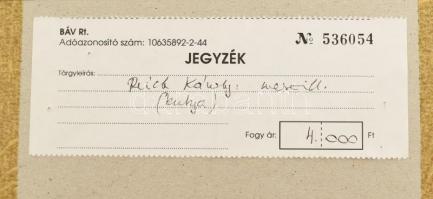 Reich Károly (1922-1988): Kutya, mese illusztráció. Kréta, papír, jelzés nélkül, hátoldalán BÁV címk...