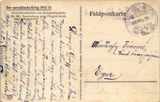 1916 Beschießung eines Fliegers durch Maschinengewehre. Der europäische Krieg 1914/15. Wirklichkeits...