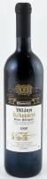 1999 Wunderlich Villányi Kékoportó, Blauer Portugieser, bontatlan palack száraz vörösbor, pincében szakszerűen tárolt, 12,5%, 0,75l.