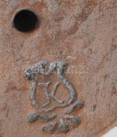 Kovács Mária: Lány, kendővel. Mázas kerámia, jelzett. m:25 cm