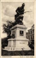 1935 Székesfehérvár, 69-es gyalogezred hősök szobra, emlékmű 69-es előre!