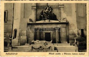 1940 Székesfehérvár, Hősök emléke a névtelen katona sírjával (fl)