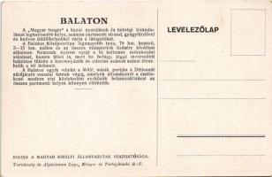Balaton, Turisztikai reklámlap, fürdőzők. Magyar Királyi Államvasutak Igazgatósága s: Wágner Géza