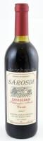 1998 Sárosdi Szekszárdi Kékfrankos-Merlot cuvée, bontatlan palack száraz vörösbor, pincében szakszerűen tárolt, 12%, 0,75l.