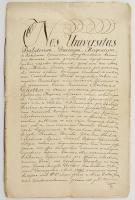 1841 Kossuth András által aláírt Zemplén vármegyei jegyzőkönyv