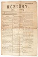 1848 A Közlöny 141. száma, benne a nyílt levél a románokhoz