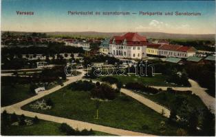 Versec, Vrsac; Park részlet és szanatórium / park, sanatorium