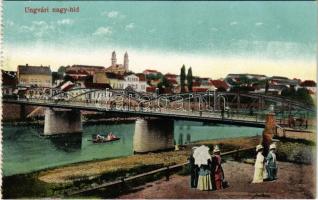 Ungvár, Uzshorod, Uzhhorod, Uzhorod; Nagy híd. Steinfeld Dezső kiadása / bridge