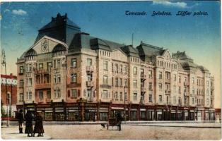 1919 Temesvár, Timisoara; Belváros, Löffler palota, Holzer divatház, Rosenthal üzlete / palace, shops (EK)