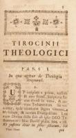 Francolino, Balthassare: Tirocinium Theologicum. Nagyszombat, 1744. Kartonált kötés, kopottas állapo...