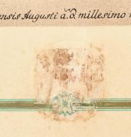 cca 1940 Orvosi jubileumi oklevél. Részben litografált, papír. 70x50 cm