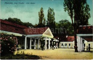 1913 Pöstyén, Pistyan, Piestany; Régi fürdők / Alte Bäder / spa, old baths