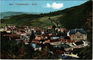 1916 Trencsénteplic, Trencianske Teplice; látkép. Wertheim Zsigmond kiadása / general view