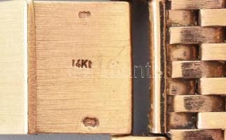 Geneve 14K arany (Au) kvarc karóra, 14k arany szíjjal. jelzett, hibátlan számlappal, elem nélkül 30x...