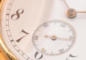 Omega 14K arany (au) zsebóra, dupla arany tokos. Szép állapotban, jelzett, hibátlan számlappal, műkö...