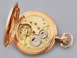 Omega 14K arany (au) zsebóra, dupla arany tokos. Szép állapotban, jelzett, hibátlan számlappal, műkö...