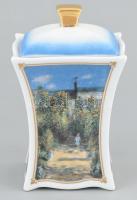 Goebel Artis Orbis Monet fedeles porcelán váza. Matricás, jelzett, hibátlan. eredeti dobozában, leírással 17 cm