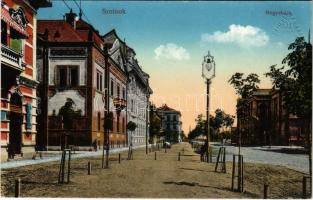 1915 Szolnok, Megyeháza, Mezőgazdasági takarékpénztár. Vasúti levelezőlapárusítás 42. sz. 1915.