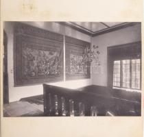 cca 1920-30 A röjtökmuzsaji Verseghy kastélyról készült össz. 14 db nagyobb méretű fotó zsínórfűzésű...