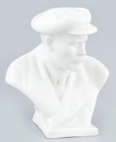 Lenin porcelán büszt, fehér mázas, hibátlan, jelzés nélkül, m: 22 cm