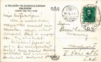 1938 Losonc, Lucenec; bevonulás / entry of the Hungarian troops + "1938 Losonc visszatért"...