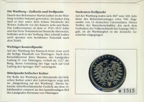 Németország 1993. "Wartburgfest" Ffm érmés borítékon NSZK bélyeggel, alkalmi bélyegzővel T...