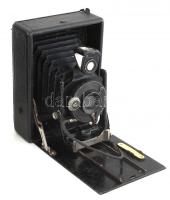 Extra Rapid Aplanat Helios harmonikás fényképezőgép, két üveg kazettával. bőr tokkal