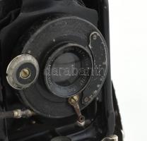 Extra Rapid Aplanat Helios harmonikás fényképezőgép, két üveg kazettával. bőr tokkal