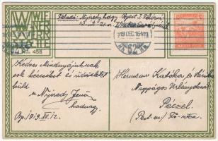 1919 Budapest, Lánchíd (Kettenbrücke). Wiener Werkstätte No. 458. s: Franz Kuhn