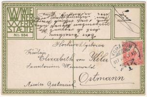 1917 Osterkarte. Wiener Werkstätte No. 554. s: Mela Koehler (EK)