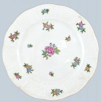 Herendi Eton mintás porcelán tányér. Kézzel festett, jelzett, kopással d: 22 cm .