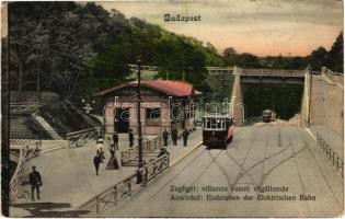 1908 Budapest XII. Zugliget, villamos vasúti végállomás / Endstation der Elektrischen Bahn (EK)