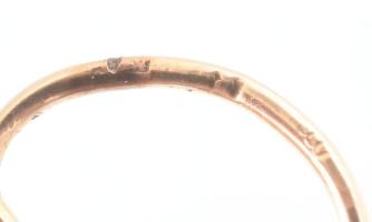 Arany (Au/14k) türkizzel ékített fülbevaló, jelzett, bruttó: 2,4g, h: 18mm