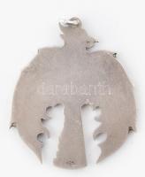Ezüst (Ag) címeres, stilizált turul madár, medál, jelzett, 4x3cm, bruttó: 10g