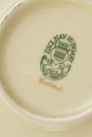 Zsolnay virág mintás tányér. Kézzel festett, jelzett, (Halászné ) hibátlan 30 cm