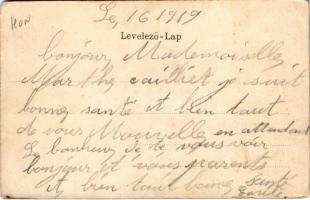 Szeged, Rudolf tér, rakpart, Tisza part, Kultúrpalota. Szecessziós pipacsos litho, Art Nouveau (EK)