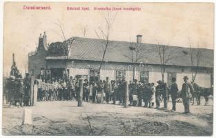 1914 Dunaharaszti, Rákóczi liget, Hromadka János vendéglője (ázott / wet damage)