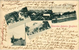 1901 Balatonboglár, Boglár; teniszpálya, nyaralók, móló. Weiss & Dreykurs (EK)