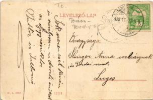 1908 Jánoshalma, Új gőzmalom, lovaskocsi. W.L. 1912. (EK)