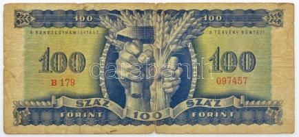 1946. 100Ft "B 179 097457" T:III,III- szakadás 
Adamo F26