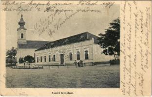 1907 Ászár (Kisbér), Római katolikus templom, községháza (EK)