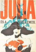 1965 ,,Júlia és a szellemek című olasz-francia film magyar plakátja, Ernyei jelzéssel, hajtogatva, 40×56,5 cm