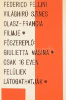 1965 ,,Júlia és a szellemek' című olasz-francia film magyar plakátja, Ernyei jelzéssel, hajtoga...