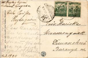 1924 Mindszent, Bankpalota, Farkas és Hauszer verseny áruháza, Annus Sándor vas és fűszerkereskedés ...