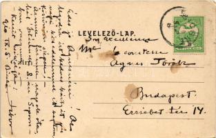 1910 Bicske, látkép a vasúti töltésről. Huszár László kiadása (EK)