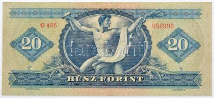 1949. 20Ft "C 495 058996" T:III szép papír 
Adamo F10