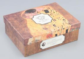 Gustav Klimt két személyes mokkás készlet díszdobozban. Matricás, jelzett, hibátlan