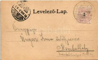 1899 (Vorläufer) Fonyód-Balatonfürdő, fürdőház és vasútállomás, Szarvas szálloda. Singer S. fényképé...